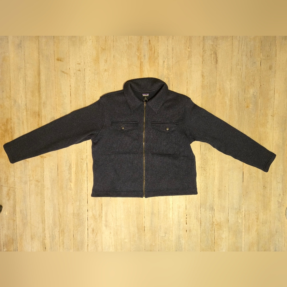 Patagonia Women Dark Blue Zip-Up Sweater